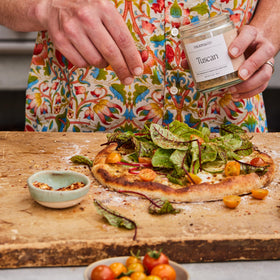 Tomato sauce simmered with Dalkin & Co Tuscan blend for savory depth.