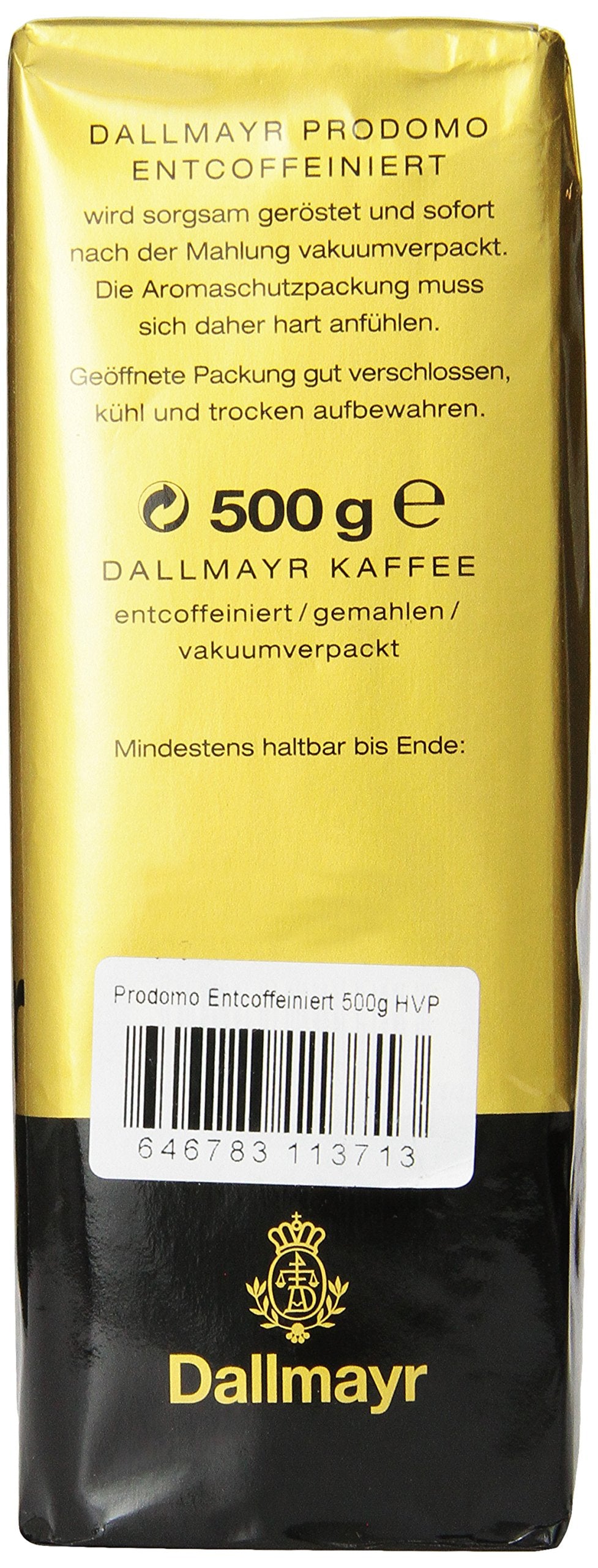 Dallmayr Decaffeinated Ground Coffee stored in a thermos keeps flavor warm.