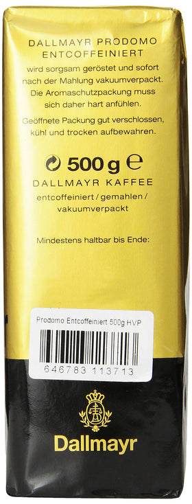 Dallmayr Decaffeinated Ground Coffee stored in a thermos keeps flavor warm.
