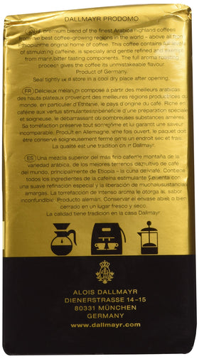 Dallmayr Prodomo ground coffee gold 8.8 oz cup-ceremony invites savoring moments