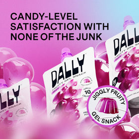 DALLY grape konjac jelly fruit pieces showing real fruit flavor for a refreshing snack.