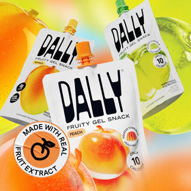 DALLY Keto-friendly fruity konjac jelly pouch for mindful indulgence.