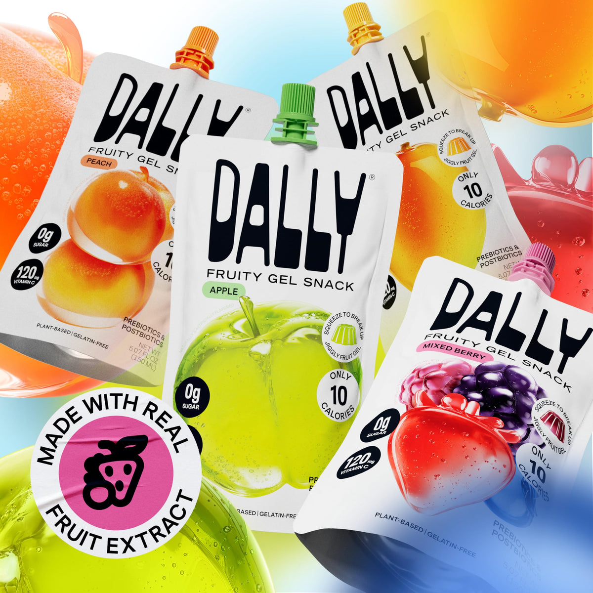 DALLY traditional Korean-inspired berry snack in convenient pouch.