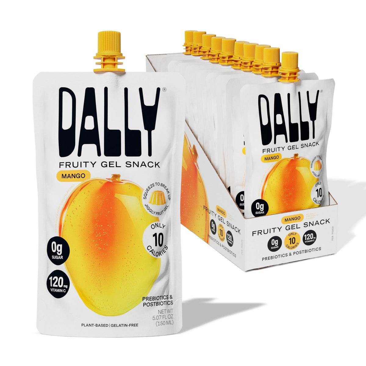 DALLY Mango Drinkable Konjac Jelly front pouch for on-the-go snacking