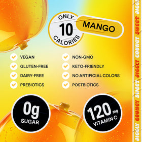 DALLY Mango Drinkable Konjac Jelly serving plate with fresh fruit