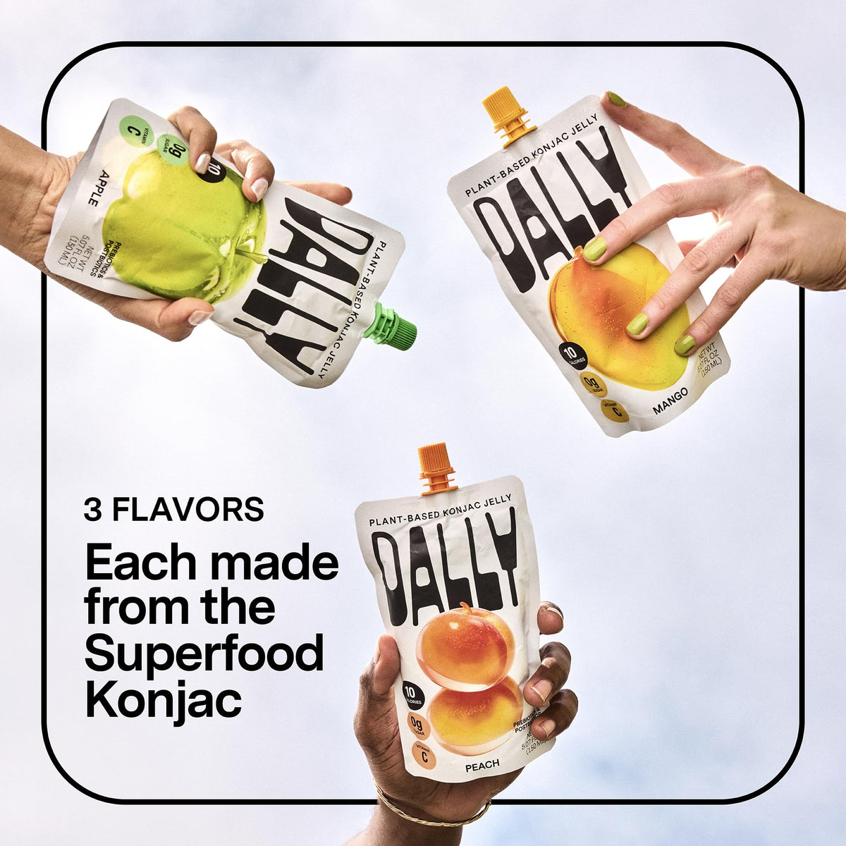 DALLY peach flavor close-up illustrating sugar-free keto-friendly snack