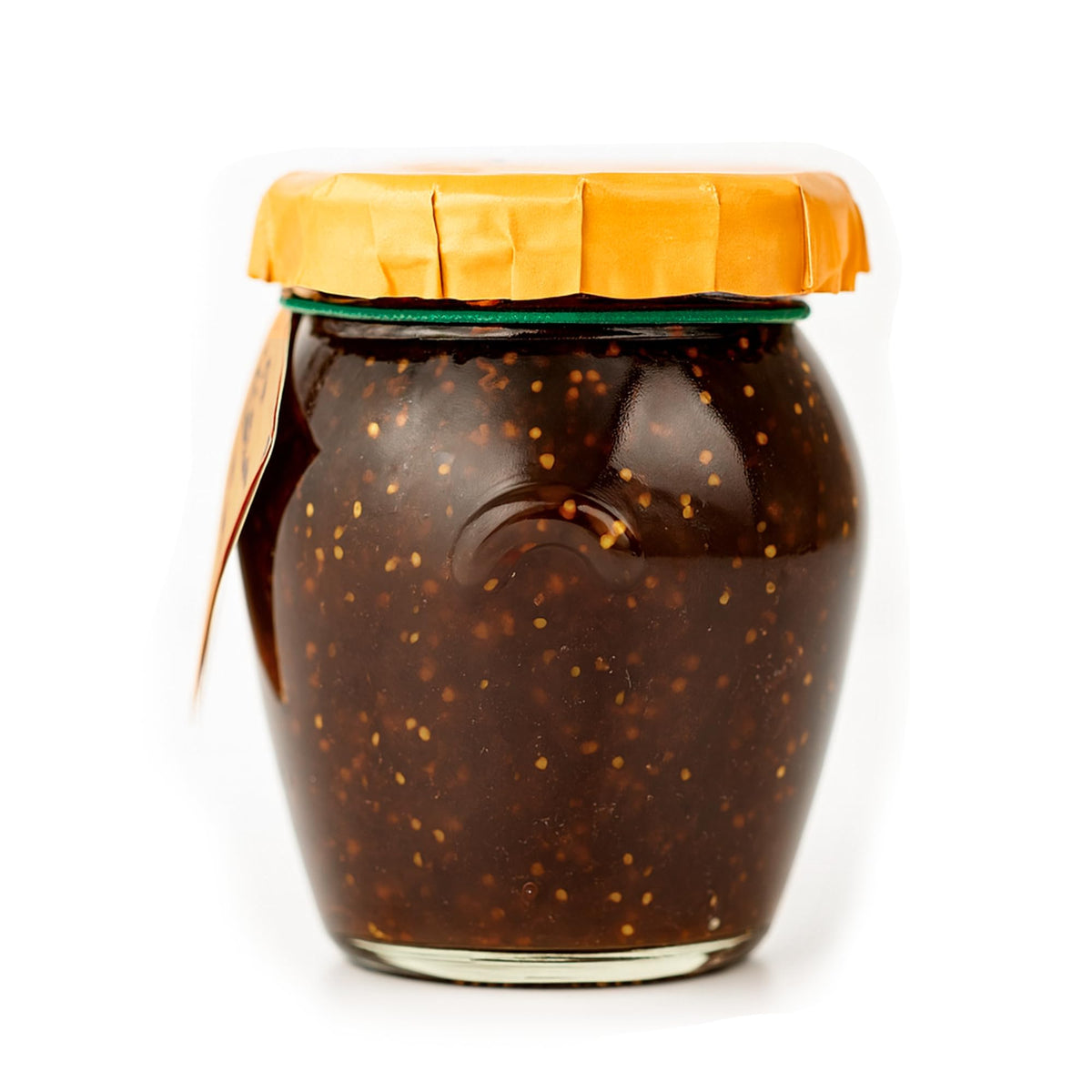 Dalmatia Fig Spread label and ingredients, all-natural, Non-GMO claim for mindful eating.