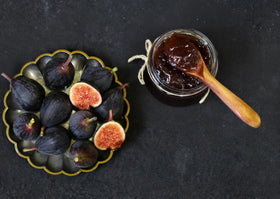 Dalmatia Fig Spread jar on pantry shelf signaling long-lasting freshness