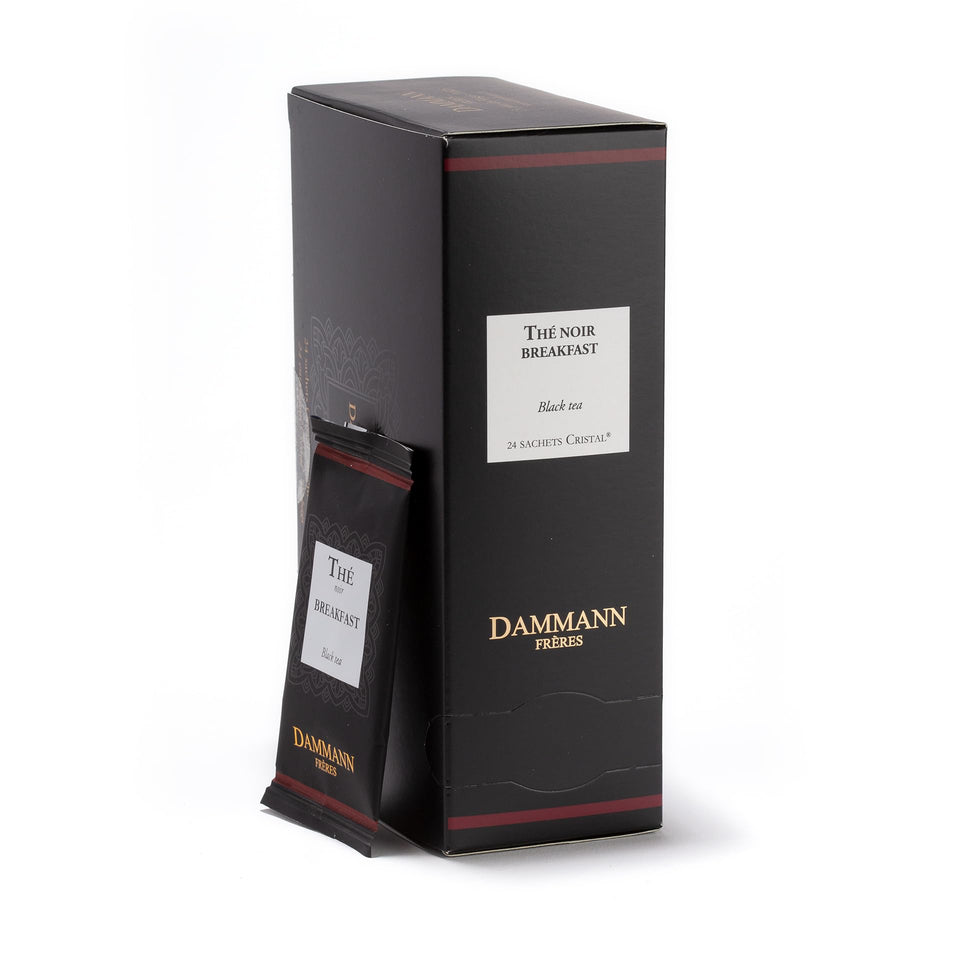 Dammann Freres Breakfast Blend loose-leaf packaging for quick mornings.