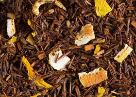 Dammann Freres orange peels and sunflower petals textural detail evoke sunny afternoon tea ritual