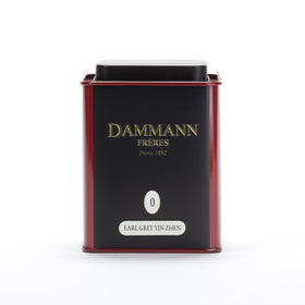 Dammann Frères Paris tin packaging signals premium high-end tea.