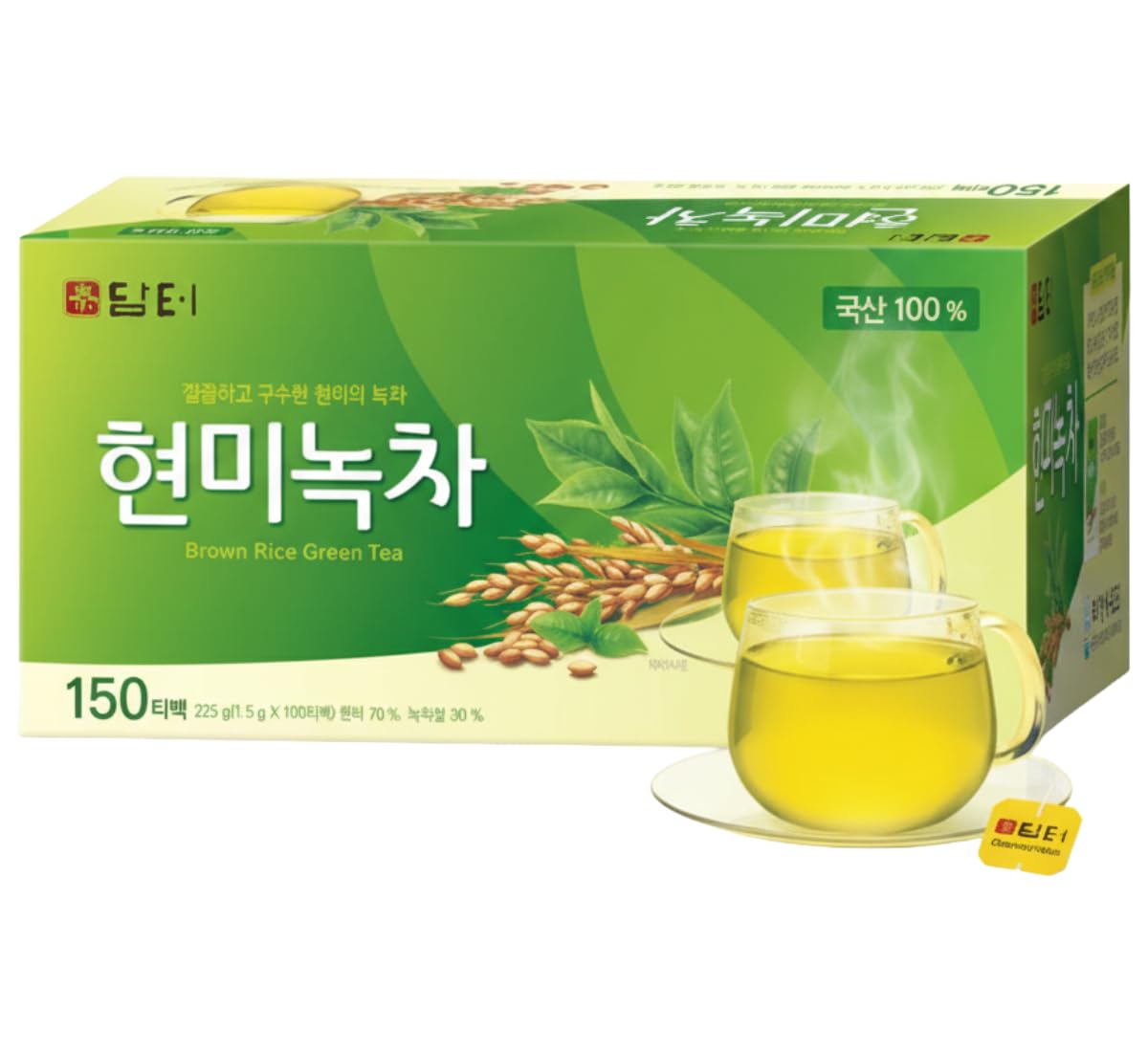 Damtuh Genmaicha tea bags ready for a warm daily brew.