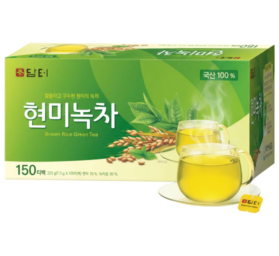 Damtuh Genmaicha tea bags ready for a warm daily brew.