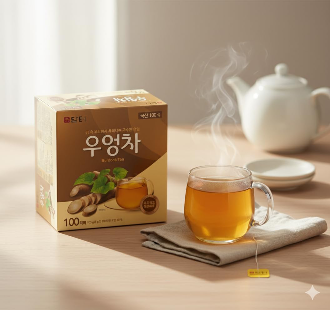 Damtuh Burdock Tea roasted root slices showcase earthy flavor.
