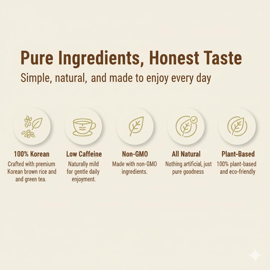 Aromas of roasted brown rice and green tea inspire relaxation.