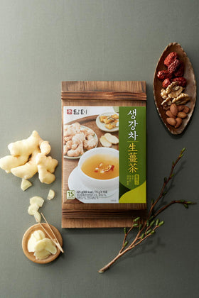 Damtuh Ginger Tea Plus milk-mix shows creamy, smoother ginger tea preparation
