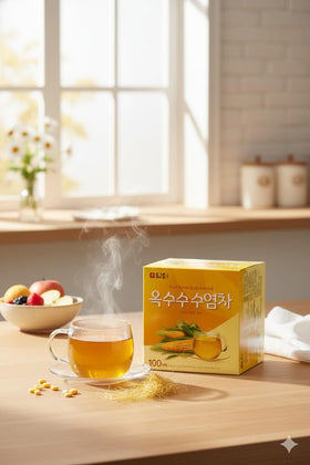 Damtuh hot brewed corn silk tea, soothing aroma.