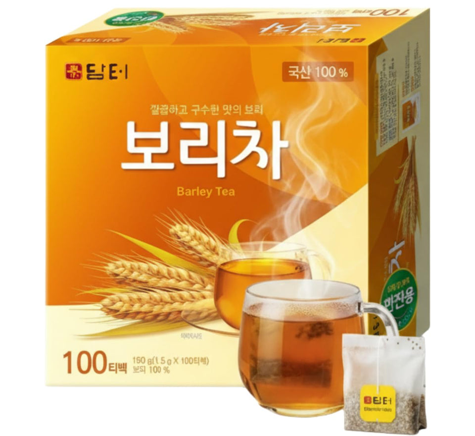 Damtuh Korean barley tea bags pack for a convenient caffeine-free tea experience.