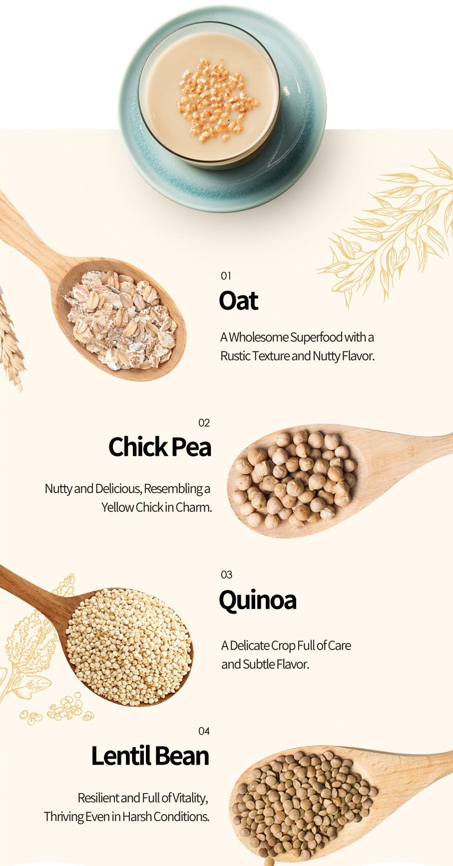 The 12-grain blend adds depth with quinoa, oats, lentils, and chickpeas.