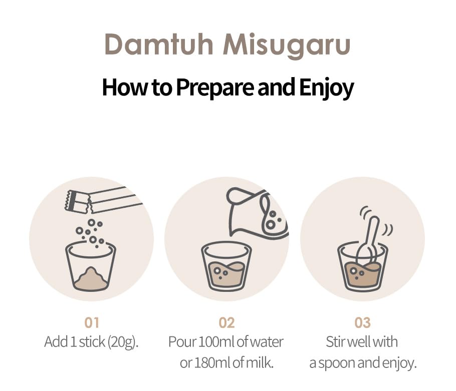 Damtuh Misugaru ingredients close-up highlights roasted black rice and sesame.