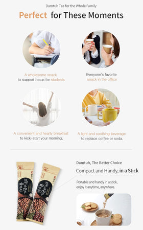 Damtuh single-serve stick packaging for easy, on-the-go portions.