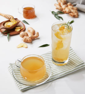 Damtuh tea poured over ice for a refreshing cold drink