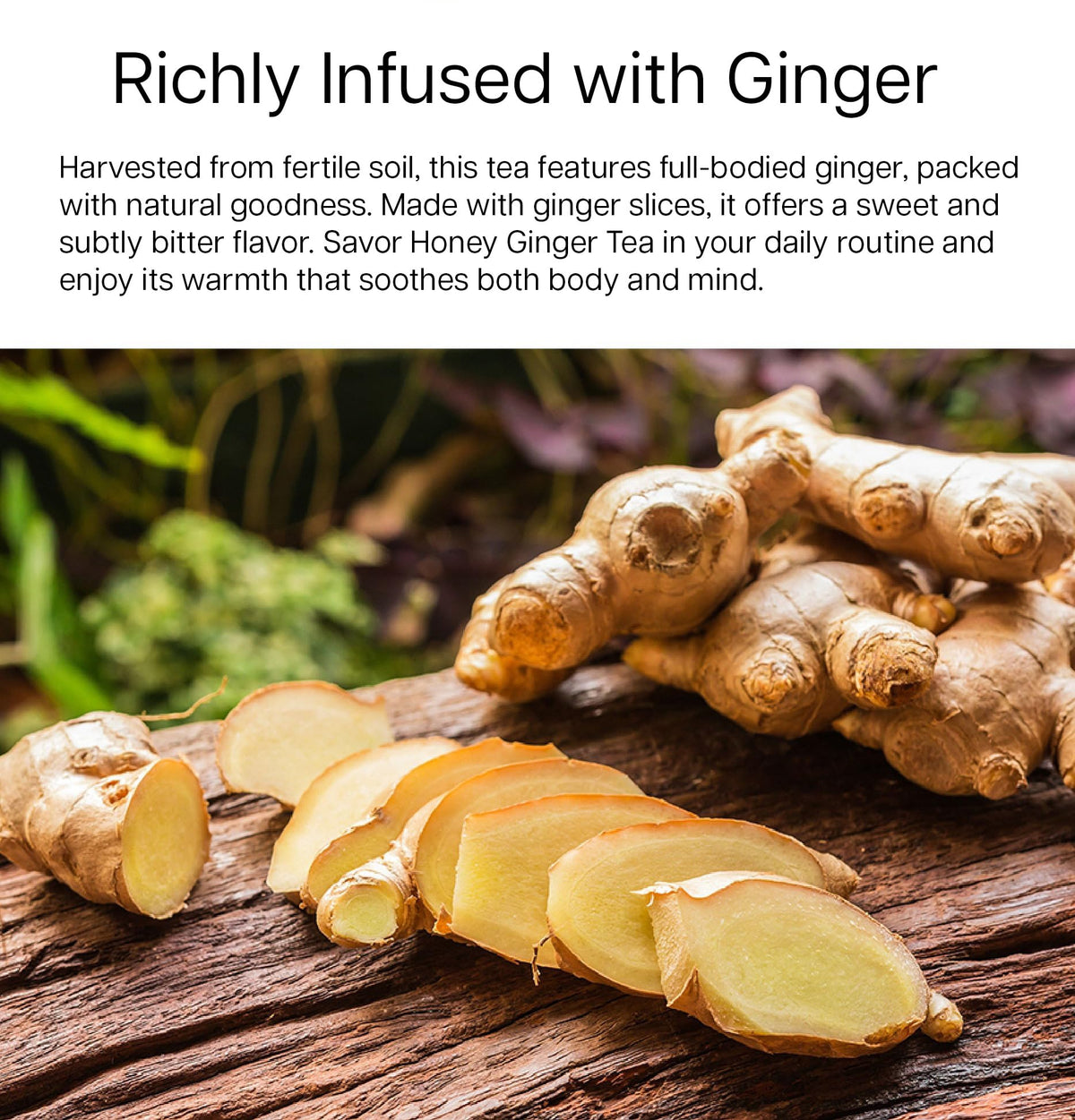 Damtuh tea spoon dissolving the honey ginger blend in hot water