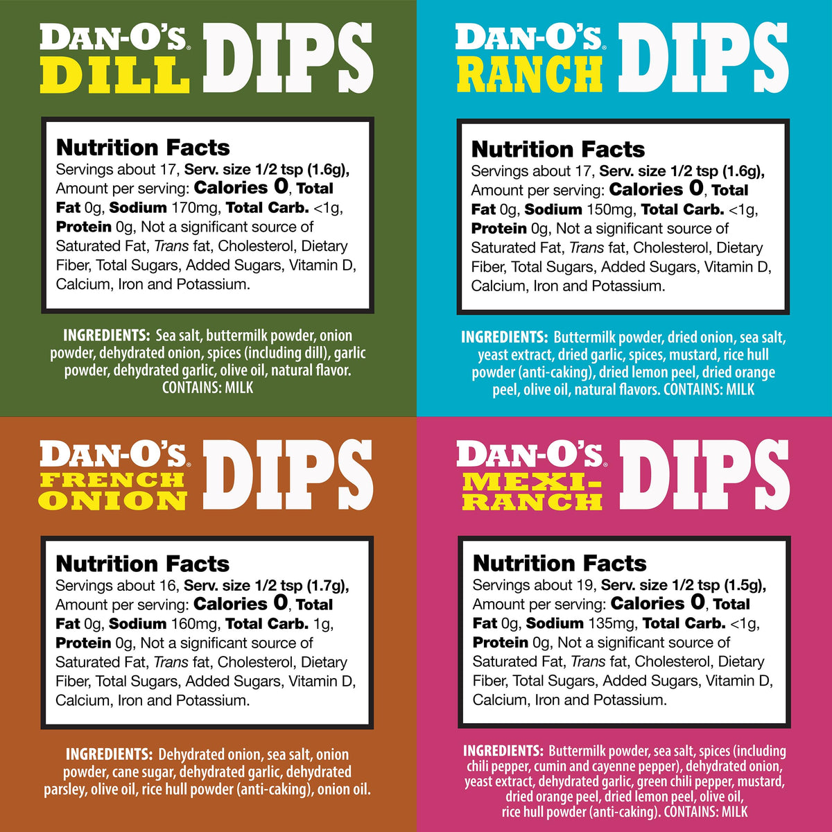 Dan-O’s Dips packaging and label shown for clean, convenient use