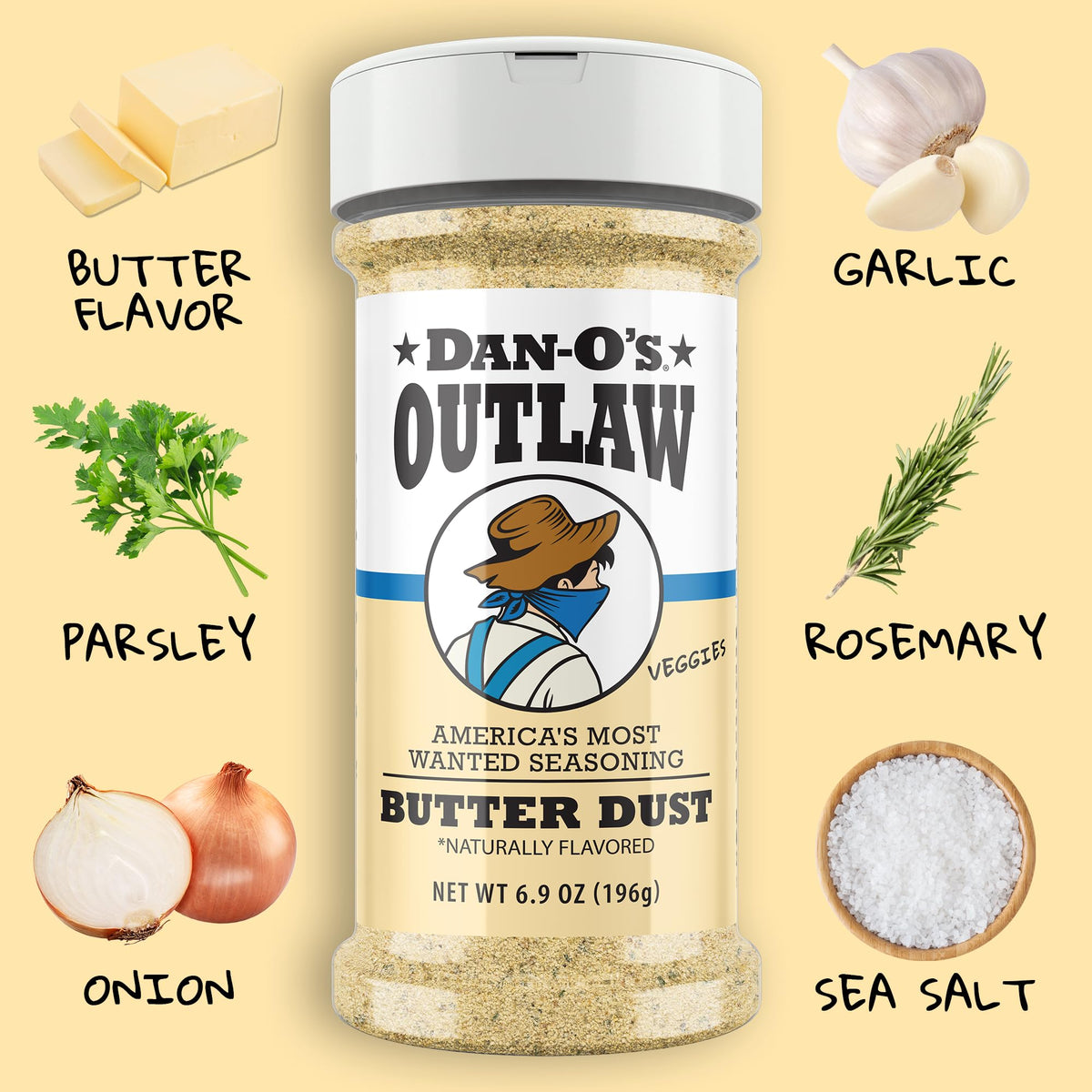 Dan-O's Outlaw Sweet Tangy BBQ bottle delivers a bold smoky-sweet-tangy profile.