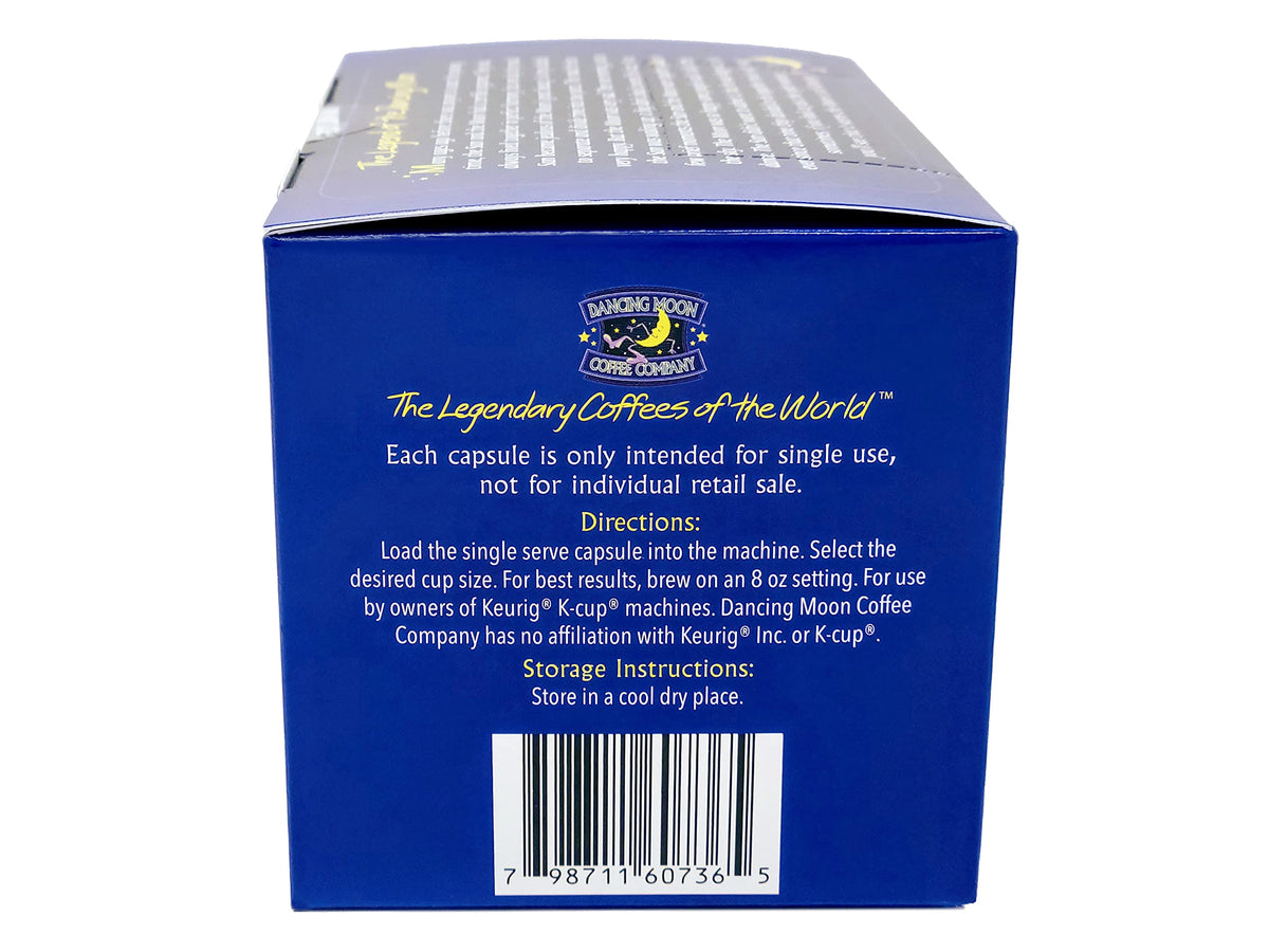 Easy brewing across all K-Cup brewers with Dancing Moon pods.