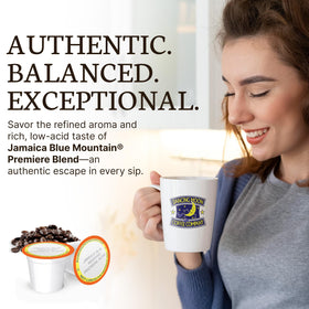 Dancing Moon Coffee Pods JACRA-licensed authenticity confirms genuine Jamaican blue mountain origins