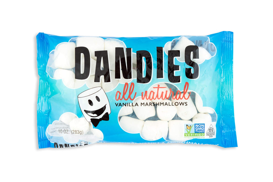 DANDIES vegan marshmallows ideal for roasting over a campfire