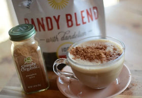 Dandy Blend caffeine-free badge suggests a gentle morning alternative