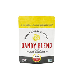 Dandy Blend instant beverage packaging for a caffeine-free morning start