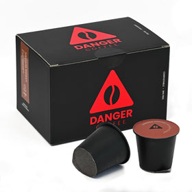 Danger Coffee pod dense brew bed for richer flavor in every cup.