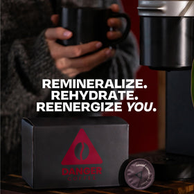 Danger Coffee pod in use delivering a bold morning ritual.