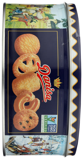 Danisa halal-certified label on packaging, trusted premium snacking