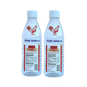 Danncy Vanilla Clear 12oz bottle front view, authentic vanilla for desserts.