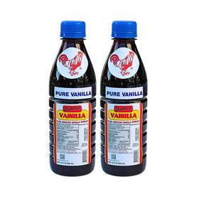 Danncy Vanilla Dark bottle pouring to enrich desserts with warm vanilla aroma.