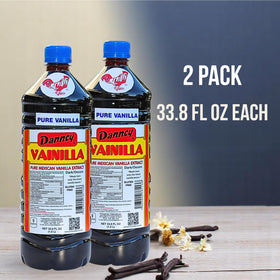 Danncy Vanilla Dark bottle pour highlights rich aroma for coffee and pancakes.