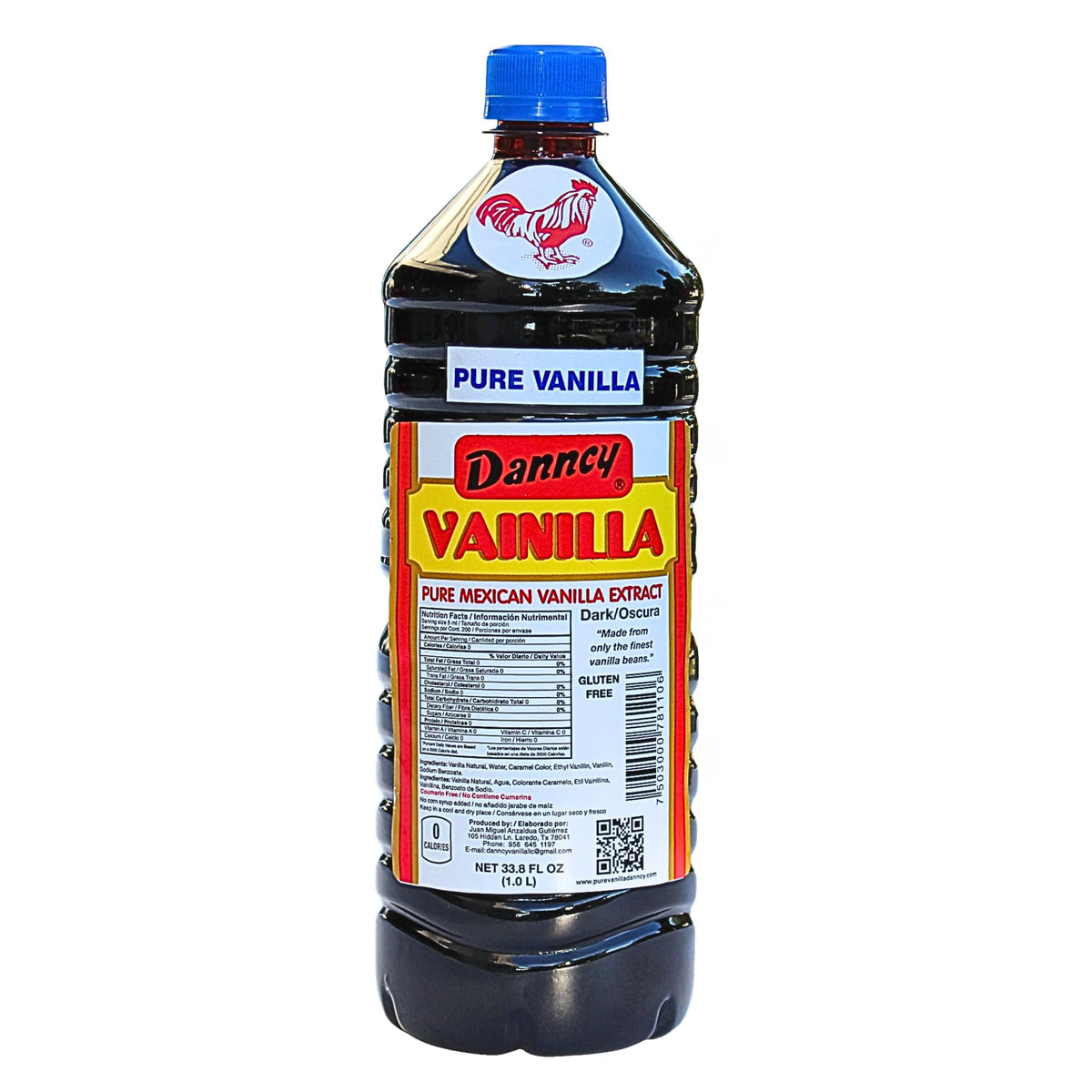 Danncy Vanilla Dark bottle showing authentic Mexican vanilla for baking