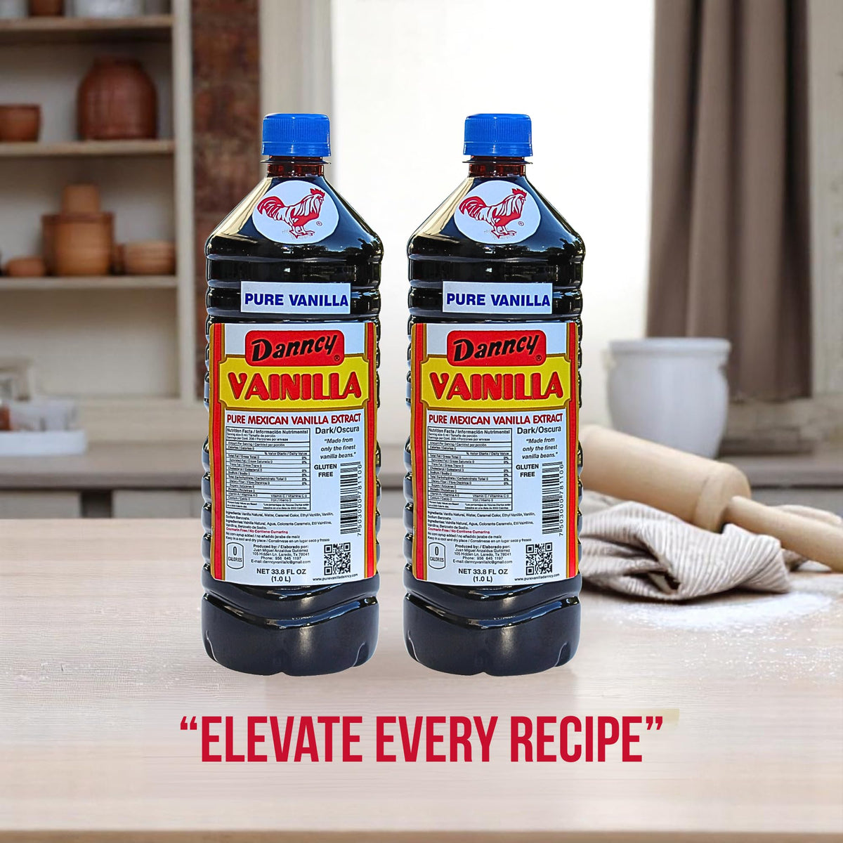 Danncy Vanilla Dark two-bottles-pack emphasizes value for home bakers.