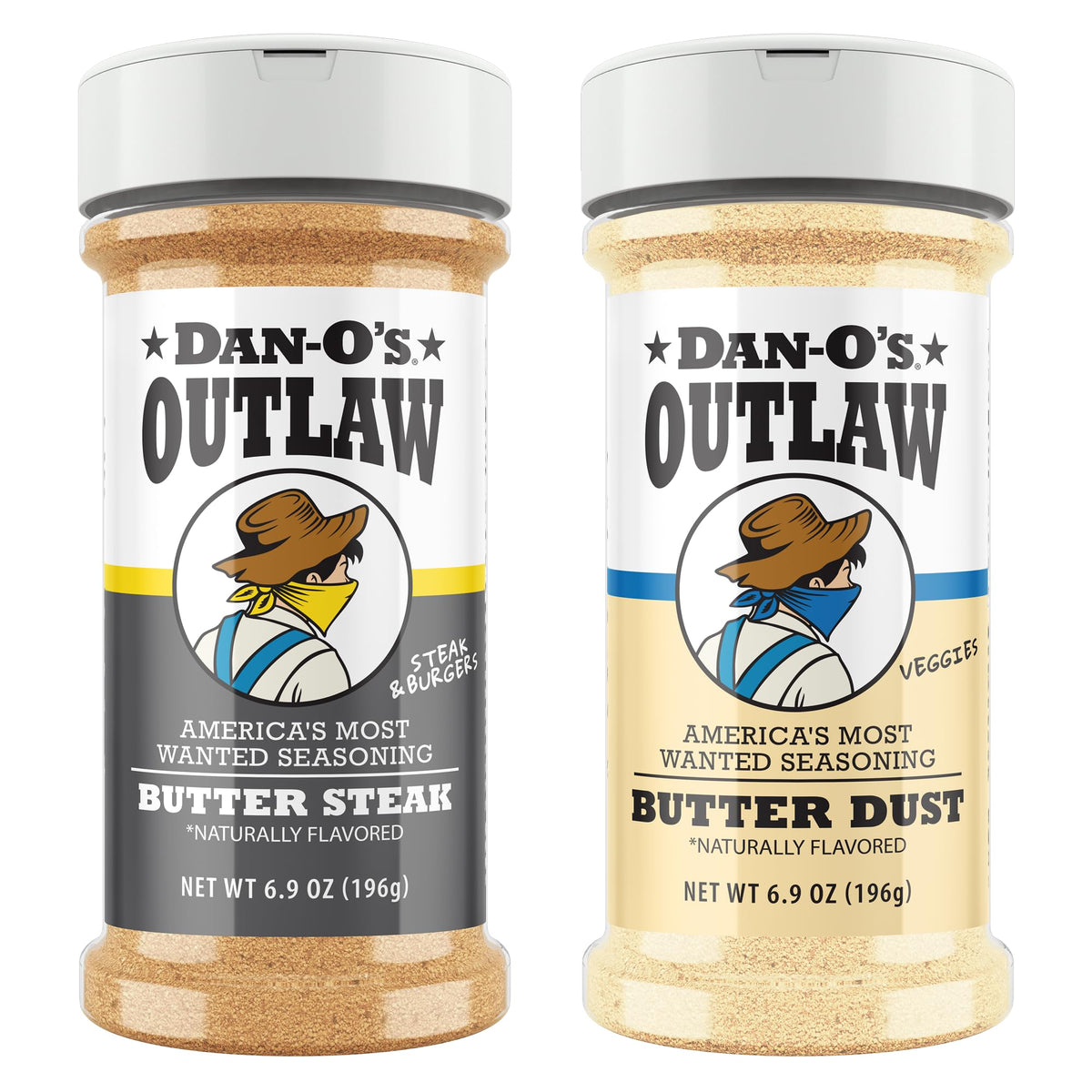 Dan-O's Outlaw Butter Dust enhances grilling with bold buttery flavor for seafood, chicken, and veggies.