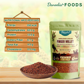 Danodia Foods finger millet in a pot producing fluffy texture with proper ratio