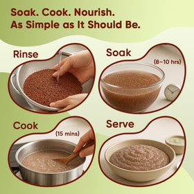 Danodia Foods finger millet pairs with ghee or yogurt for hearty meals.