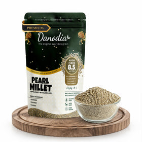 Danodia Foods Bajra pearl millet grains for hearty bowls and rustic pilafs.