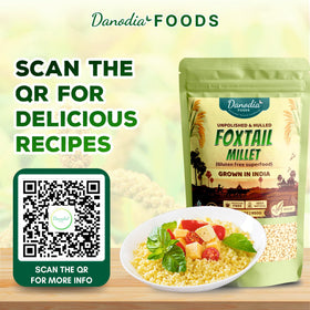 Sealed Danodia Foods Foxtail Millet pouch protecting freshness.