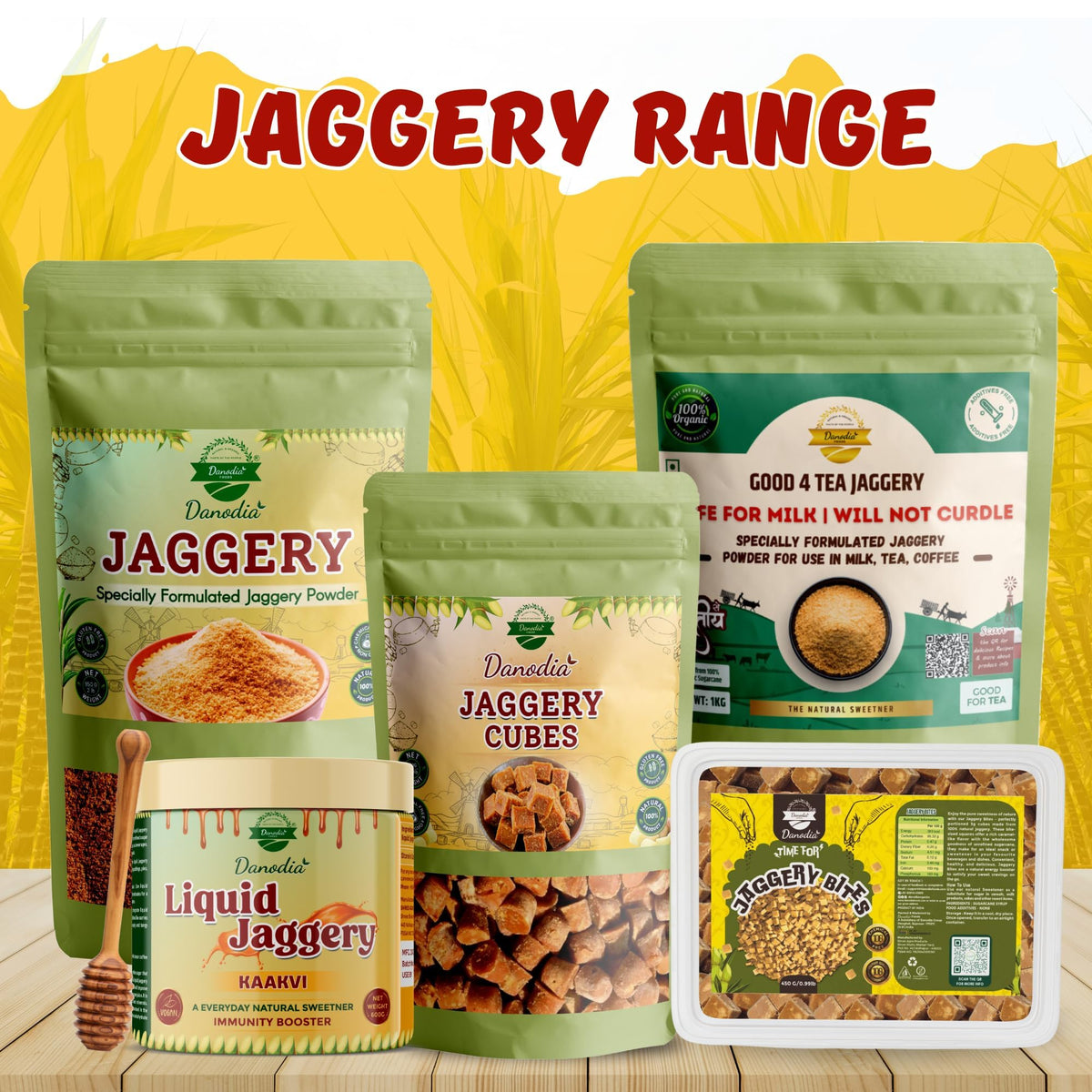 Danodia Foods jaggery cubes ideal for baking and cooking with toffee-like depth.
