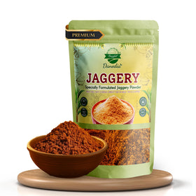 Danodia Foods Organic Jaggery Powder in resealable pouch for convenient daily use.