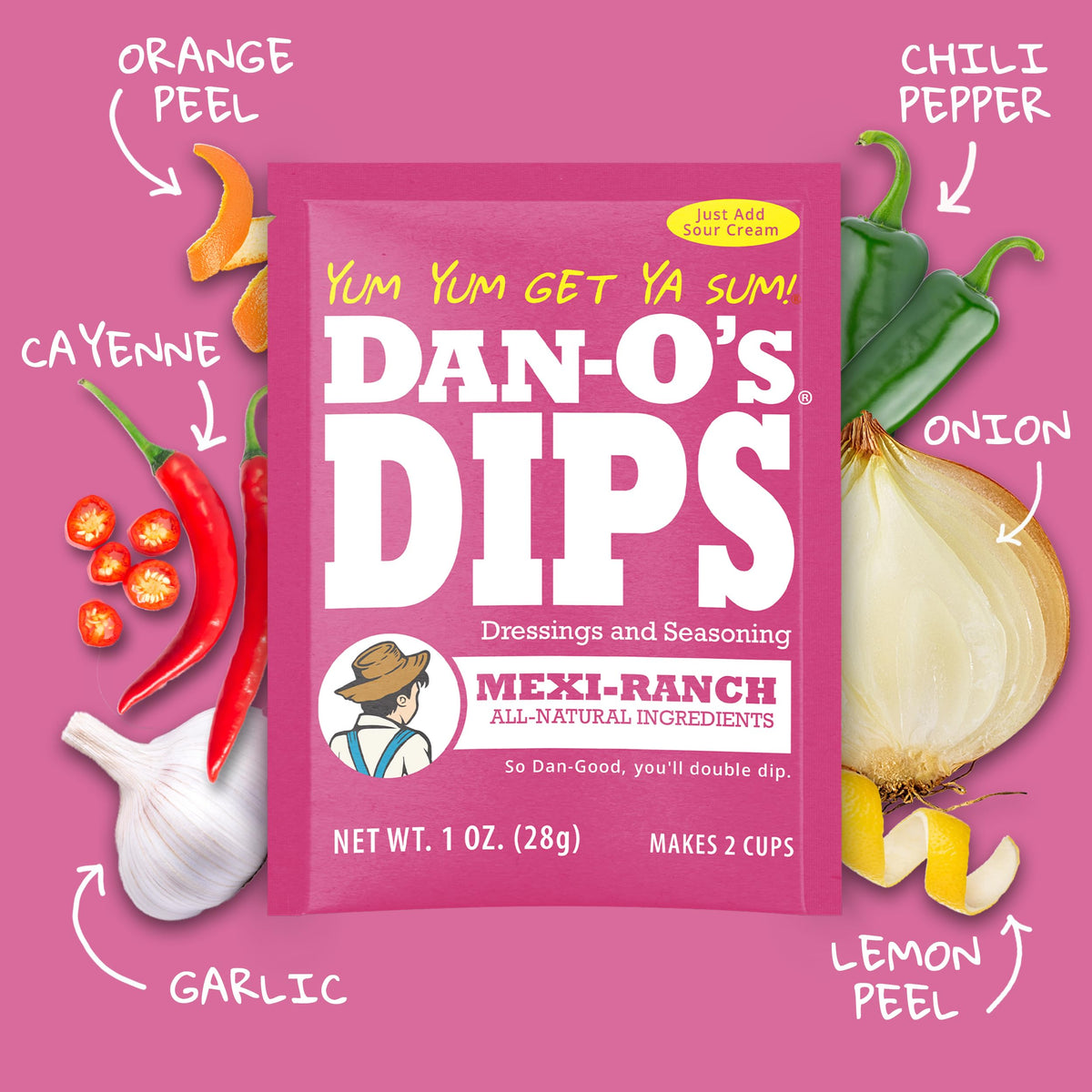 Dan-O's variety-pack front display for easy entertaining.